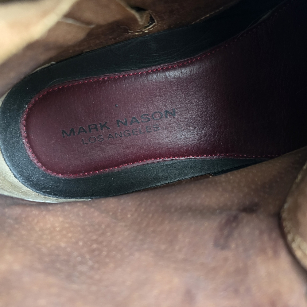 Mark Nason Boots Syracuse Badlands Burgundy Men's 10.5 - Picture 9 of 10